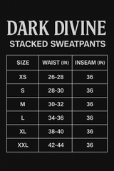 Dark Divine Stacked Sweatpants